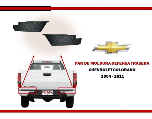 Par De Moldura De Defensa Trasera Chevrolet Colorado 04-11
