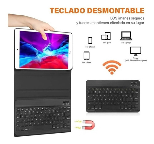 Funda Con Teclado Para iPad 8 10.2 2020 A2270 A2428
