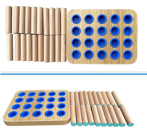 Tablero De Clavijas De Madera De 20 Agujeros Para Ejercicios
