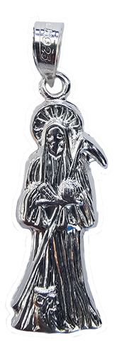 Dije Santa Muerte En 100% Plata Fina Ley 925 Mexicana