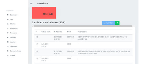 Sistema Centros Estetica Calendario Clientes Reportes Stock