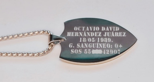 Placa Militar Alta Resolucion Grabado Laser Personalizada