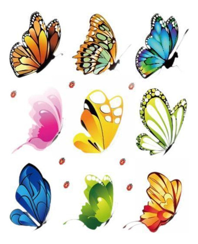 Tf 3 Elegante Juego De Adhesivos De Pared Con Mariposas Para