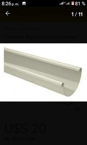 Canal Recolector De Lluvia En Pvc