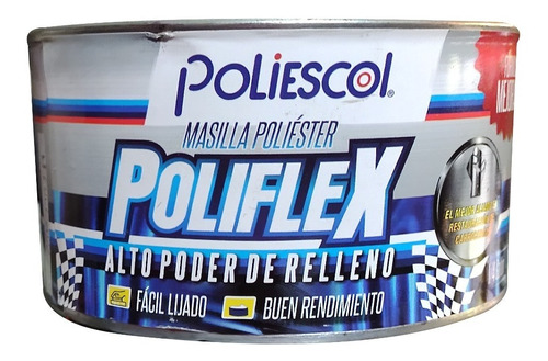 Masilla Plástica Poliflex 1/4 Automotriz