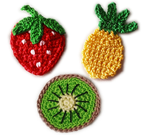  Apliques Tejidos Crochet Varios Modelos (pack X 10)