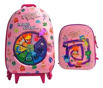 Comprar Kit Mochila Divertidamente Roleta Rosa 3d Lancheira Maxtoy