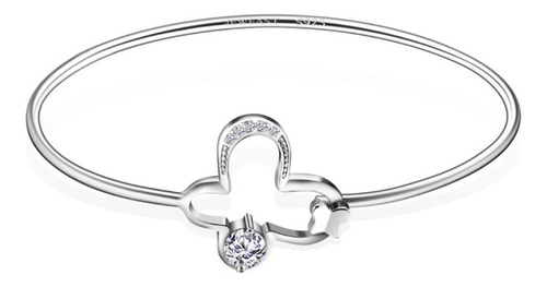 Imagen 2 de 6 de Pulsera Plata 925 Con Circón Se Abre Para Charm ... Milenoil