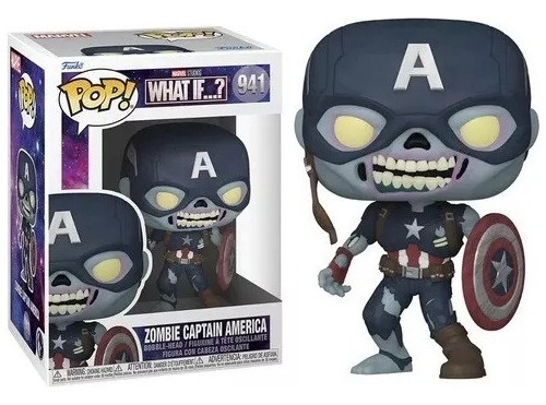 Figura De Accion Capitan America Zombie De Marvel Funko Pop