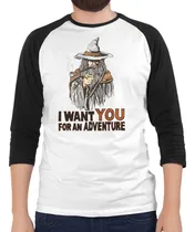 Comprar Playera Raglan 3\u002F4 Gandalf The Lord Of The Rings I Want You