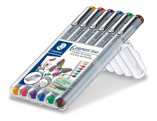 Staedtler Microfibras Pigmentadas 308 X 6 Colores 0.3 Mm