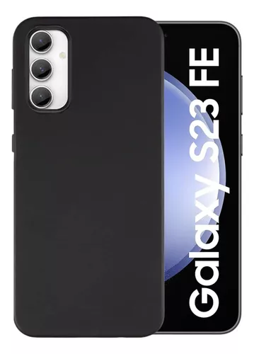Para Samsung Galaxy S23 FE (6.40 ) Caso, Carcasa De Parachoques De  Silicona Suave Negro Flexible Caucho Teléfono Fundas Protectoras TPU  Cubierta Para