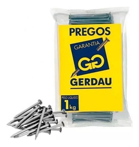 Prego Polido 18x27 Gerdau Com Cabeça - 10kg