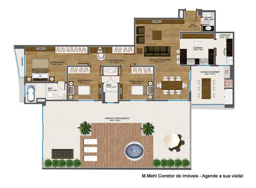 Imagem 11 de 14 de Apartamento Com 3 Dormitórios À Venda Com 179.64m² Por R$ 1.034.000,00 No Bairro Cristo Rei - Curitiba / Pr - M2cr-eer203