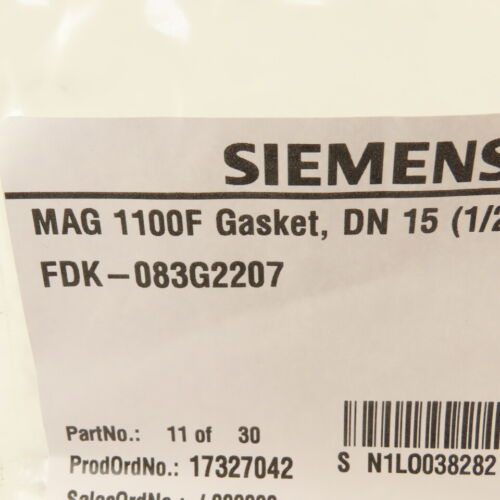 Siemens Fdk:083g2207 Mag 1100f Flat Gasket Dn 25 (1/2 ) Aal