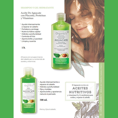 Shampoo Hidratante Aceite De Aguacate Florigan® 1lt 2 Piezas