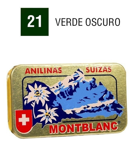 Anilinas Montblanc® Cajita Dorada Color 21. Verde Oscuro