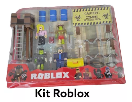 Kit Roblox Bonecos Zumbi Attack Aventura Brinquedos Diversão