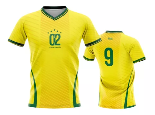 Camisa Brasil Masculina Futebol Retrô Seleção Copa 2002 R9