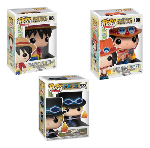 Funko Pop! One Piece Pack De 3 Hermanos - Ace, Luffy Y Sabo 
