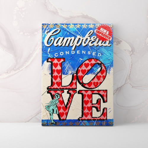 Cuadro Decorativo Canvas Pintura Campbell´s Love Pop Art