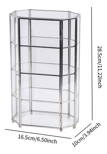 Vitrina De Joyería De Vidrio Transparente Con 4 Niveles,