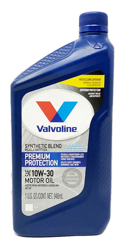 Valvoline 10w30 Premium Protection / Semi-sintético /946 Ml