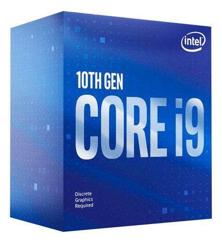 Procesador gamer Intel Core i9-10900F BX8070110900F  de 10 núcleos y  5.2GHz de frecuencia