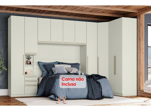 Quarto Casal Modulado Seletto 6 Peças 1 Armário Ponte + 1