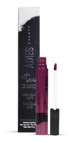 Labial Líquido Matte Aines Beauty Stay True Plum Chic 4.5g Acabado ULTRA MATE