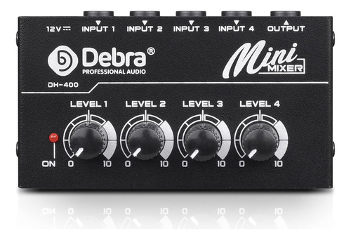 D Debra Mezclador De Audio Dh-400, Mezclador De Linea De 4 C