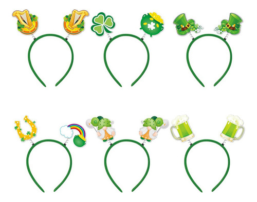 6 Piezas. Diadema Decorativa Para El Día De San Patricio, Pa