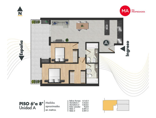 Venta Deptos Monoambientes 1 Dormitorio 2 Dormitorios Centro Rosario Amenities