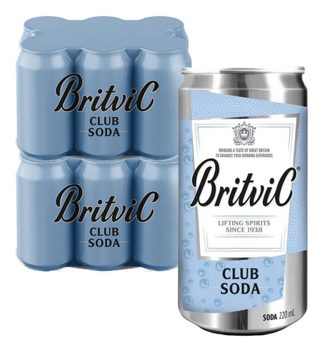 Refrigerante Club Soda Britvic 220ml (12 Latas) Kit