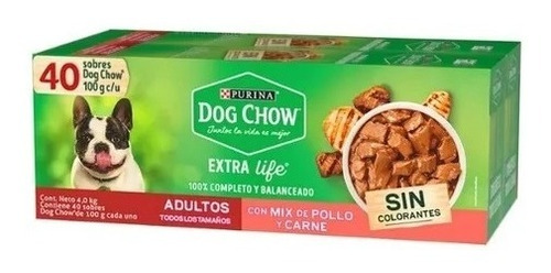 Alimento Húmedo Para Perro Dog Chow Sabor Pollo Y Carne 40pz