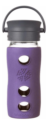 Termos Para Café De Vidrio Lifefactory 12oz Bebida Caliente Color Violeta