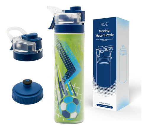 Boz Champion 22 Oz (650ml) Soccer-themed Squeeze Water Bo...