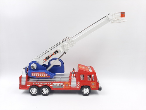 Imagen 6 de 10 de Camion De Bomberos A Friccion Grande 30cm Aprox Con Escalera
