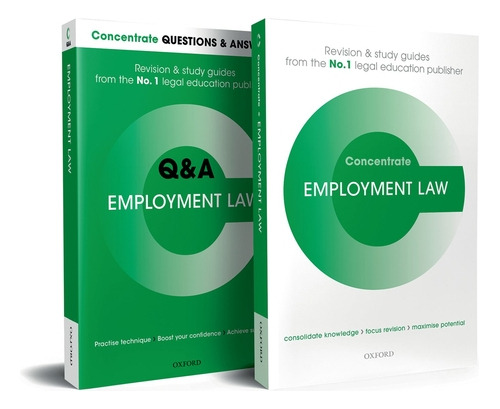 Employment Law Revision Concentrate Pack: Law Revision And Study Guide, De Russell, Roseanne. Editorial Oxford Univ Pr, Tapa Blanda En Inglés