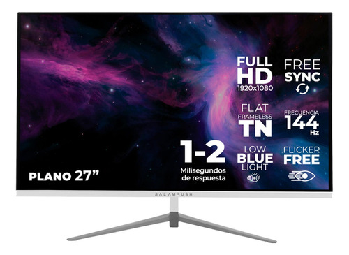 Monitor Gamer 27 Balam Rush 1ms 144hz Full Hd Br-933094 Color Blanco