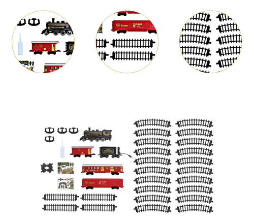 Set De Tren Eléctrico, Divertido Juguete Para 4 Vagones