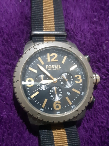 Relógio Fossil Com Pulseira De Nylon 10 Atm