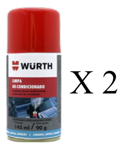 Limpa Ar Condicionado  Cheirinho Wurth 145ml Carro Novo 2und