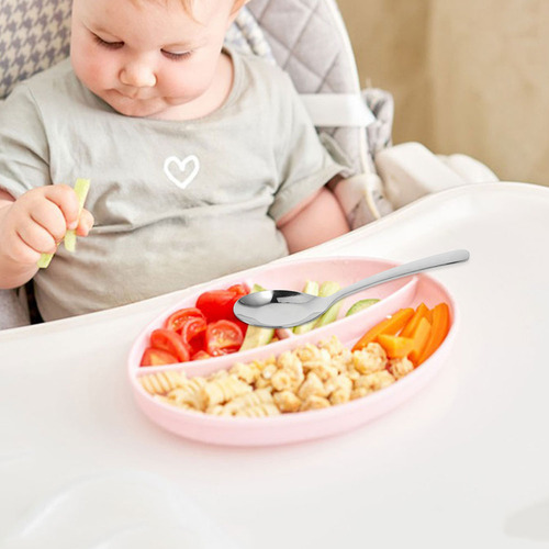 Práctica Cuchara De Acero Inoxidable Para Niños Y Hogar, 2 P