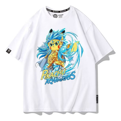 Camiseta De Manga Corta Con Estampado Digital Saint Seiya Aq