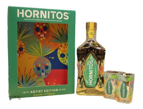 Tequila Hornitos Reposado Con Vasos Goldbottle