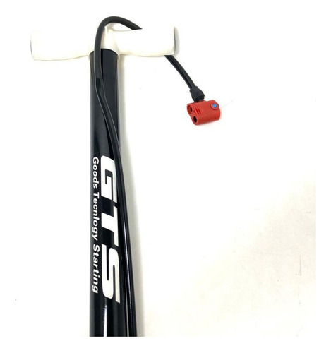 Bomba Oficina De Aco Para Bike Grande 35x590mm Gts Preto