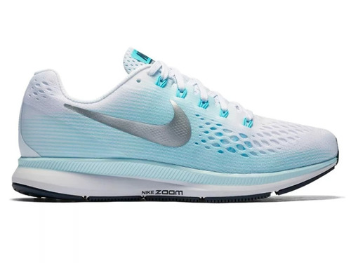 Zapatillas Nike Air Zoom Pegasus 34 Mujer Celeste Running | Mercado Libre
