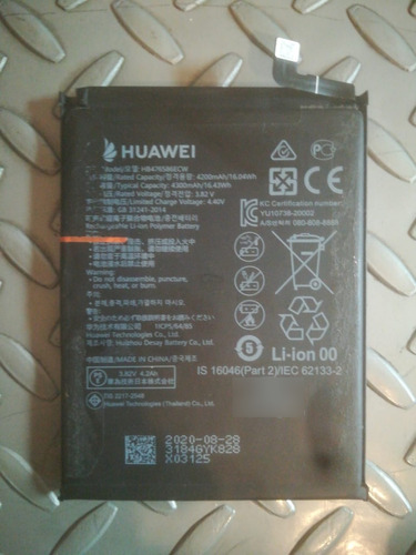 Bateria Huawei Hb476586ecw/ Y9a Frl-l23 Seminueva, Original 