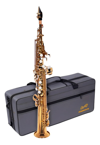 Saxofone Soprano Bb Dominante Com Kit Limpeza E Semi-case